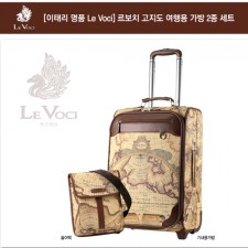 [이태리 명품 Le Voci] 르보치 PVC 고지도 기내용 가방 + 숄더백