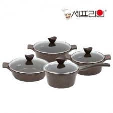 셰프라인 리빙앤쿡 화강암냄비 4종 (18편수+20양수+24양수+24전골)