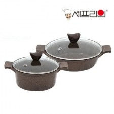 셰프라인 리빙앤쿡 화강암냄비 2종 (20양수+24전골)