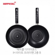 해피콜 다이아몬드 IH 라이트 프라이팬 2종B(IH 프라이팬 24cm, IH 궁중팬 24cm)