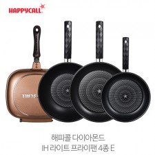 해피콜 다이아몬드 IH 라이트 프라이팬 4종E(IH 프라이팬 20cm, 28cm, IH 궁중팬 28cm, 다용도 양면팬)