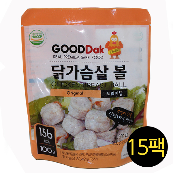 오리지널 닭가슴살볼 100gx15팩