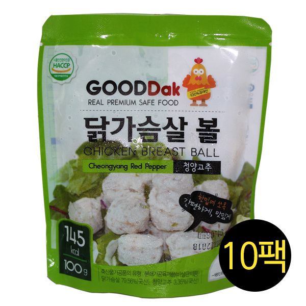 청양고추 닭가슴살볼 100gx10팩
