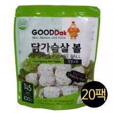 청양고추 닭가슴살볼 100gx20팩