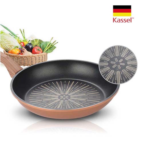 [Kassel ] 카셀 티타늄코팅 실리콘 손잡이 후라이팬 28cm