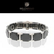 BELCARINO 벨카리노 게르마늄 팔찌 BC7001CSBK 은장