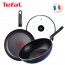 [테팔] 쿡이지 블랙 프라이팬 28cm+파워블루 멀티팬 28cm+유리뚜껑 28cm TFC-CE8PBWG