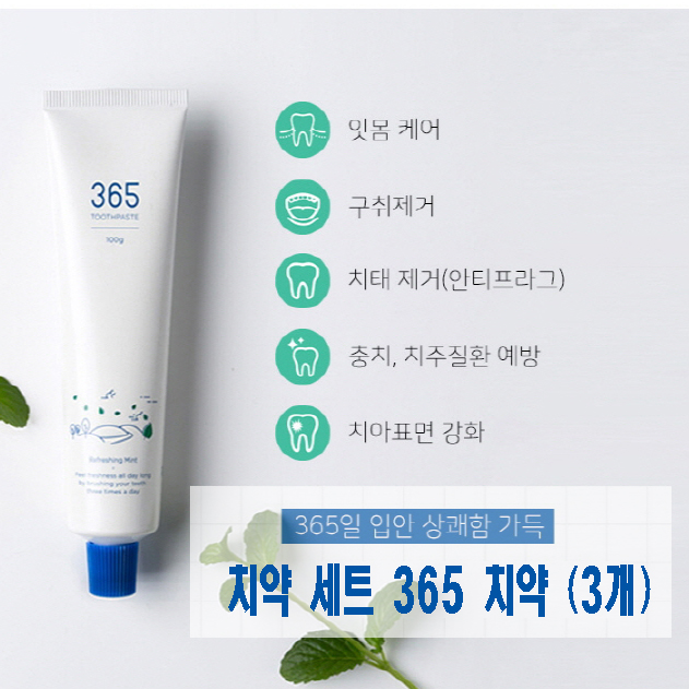 실속 안심 치약 세트/ 365 치약 (3개)
