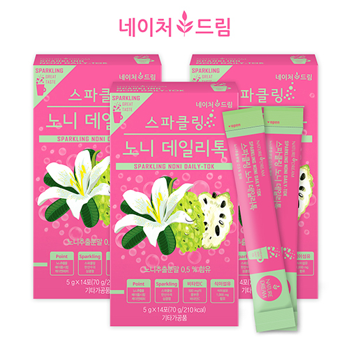 네이처드림 스파클링 노니 데일리톡 5g*14포*3박스