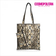 [코스모폴리탄]라이닝 뱀무늬 숄더백 CPB15S-F9011