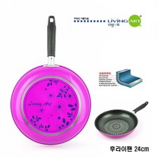 [리빙아트] 플라워 다이아몬드 후라이팬 24cm, lhs-C0 024-e