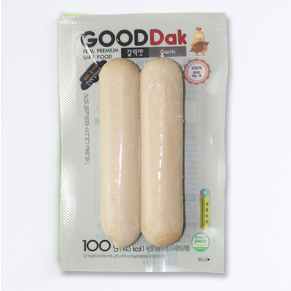 국산닭으로 만든 갈릭맛 닭가슴살소시지 100gx20팩
