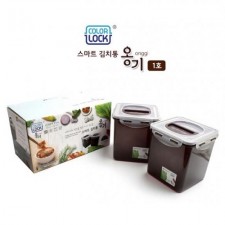컬러락 스마트 김치통 뉴옹기 1호(2.5L*2개)