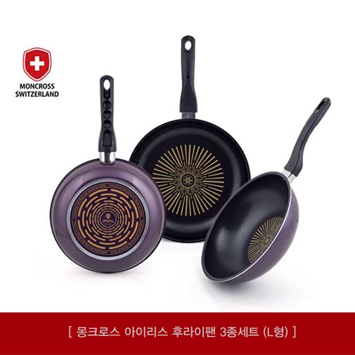 몽크로스 아이리스후라이팬3종세트(L형)/MIF-L3P