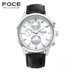 [FOCE]남성 가죽 손목시계 FM7504WH