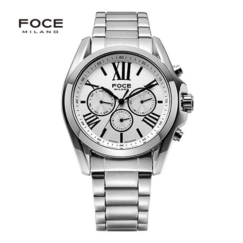 [FOCE]남성 메탈 손목시계 FM7701WH