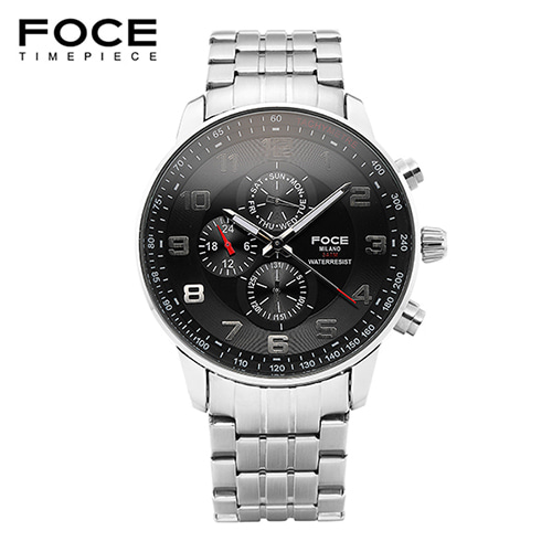 [FOCE]남성 메탈 손목시계 FM6301BK