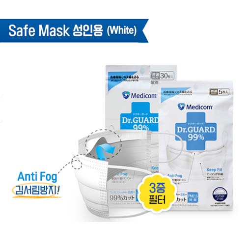 메디컴 성인용 마스크(30pcs) 화이트