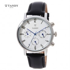 [TANDY]멀티 남성가죽 손목시계 T-1710WH
