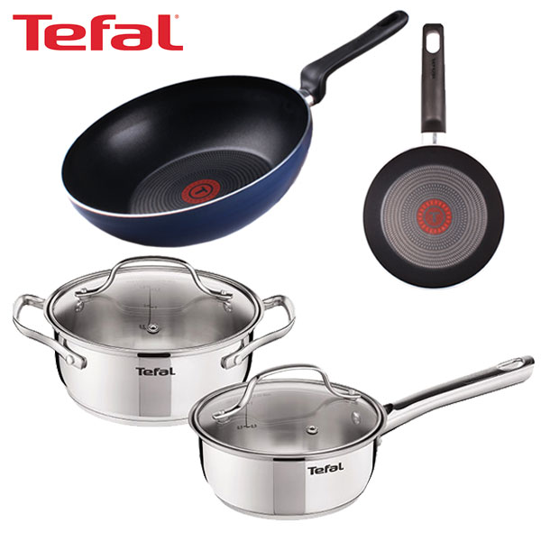 [테팔] 스텐 냄비 스페셜 2종세트+파워 블루 멀티팬 28cm+미니팬 18cm TFC-LES6P8PBWEP18