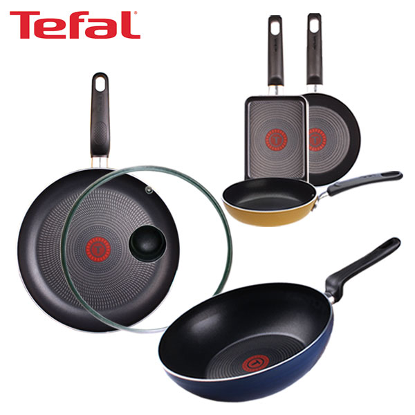 [테팔] 쿡이지 프라이팬 28cm+파워 블루 멀티팬 28cm+에그팬 12cm+미니팬 18cm+사각 에그팬 12*18cm+유리뚜껑 28cm TFC-CE8PBWGEP3SET