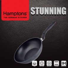 [Hamptons]독일 햄튼 스터닝 다이캐스팅 인덕션 블랙 궁중팬 26cm