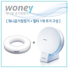 워니 공기청정기+전용필터1 (3~4평형) / 화이트