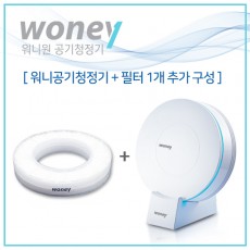 워니 공기청정기+전용필터1 (3~4평형) / 화이트