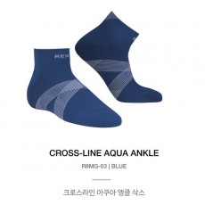 [REXY]렉시 남성 크로스라인 아쿠아 앵클 삭스 26(M) 2족세트