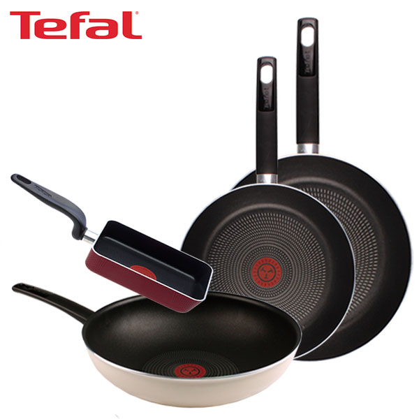 [테팔] 데코레이티브 시리즈 프라이팬 26cm+30cm+멀티팬 28cm+사각 에그팬 12X18cm TFC-DS630WEPS18