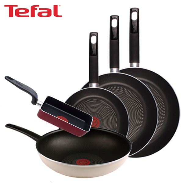 [테팔] 데코레이티브 시리즈 프라이팬 24cm+28cm+30cm+멀티팬 28cm+사각 에그팬 12X18cm TFC-DS4830WEPS18