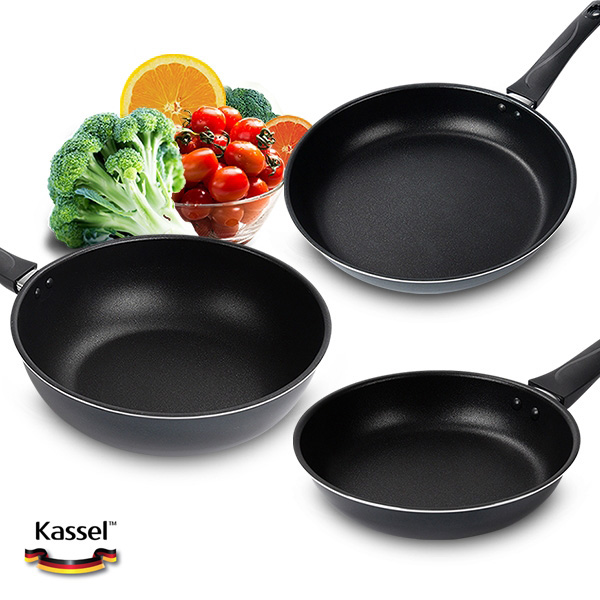 카셀 네츄럴 베이직 [3종 A 세트-후라이팬 20CM+후라이팬 28CM+궁중팬 28CM]