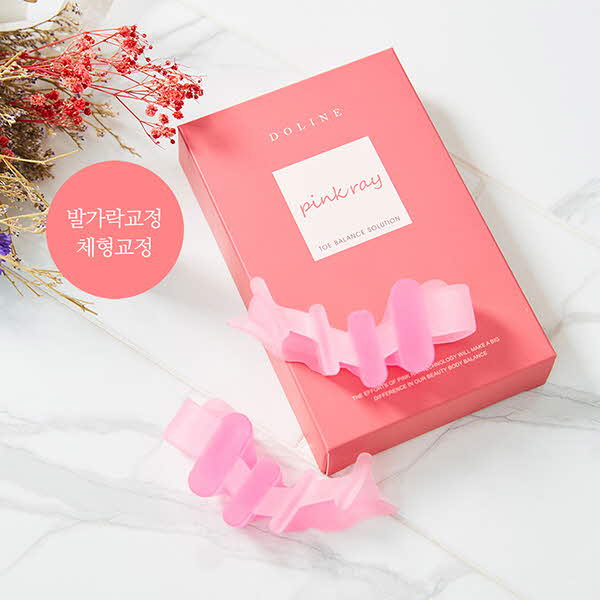 핑크레이 바디발란스 발가락링 발가락교정기