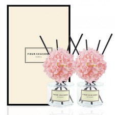 포시즌 플라워 디퓨저 120ml 더블 선물세트 미니수국_핑크
