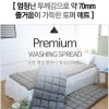 [미래앤데코]순면 70mm 쥬니퍼 패치 쿠션 토퍼겸 러그 쇼파4단 60x230