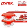 파이렉스 유리밀폐용기 원형 375ml 2조(4p)세트