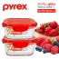 파이렉스 유리밀폐용기 정사각 700ml 2조(4p)세트