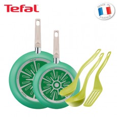 [테팔] 프레쉬무드 프라이팬 24cm+30cm+루밀리그린 조리도구 3종  TFC-FM430RMG3SET