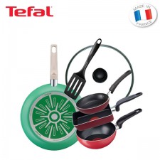 [테팔] 프레쉬무드 프라이팬 28cm+뒤집개+유리뚜껑 28cm+미니팬 12cm+사각에그팬 12*18cm+미니볶음팬 16cm  TFC-FM8STGEP12S18W