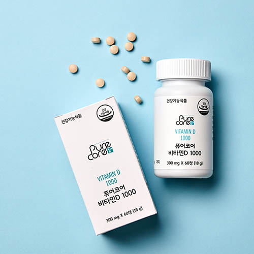 [퓨어코어] 비타민D 1000 60정 (2개월분)