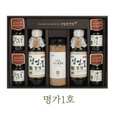 [신앙촌] 명가 1호 / 통참깨 240g×1 생명물간장 500mL×2 테이블간장 120mL×2 테이블국간장 120mL×2