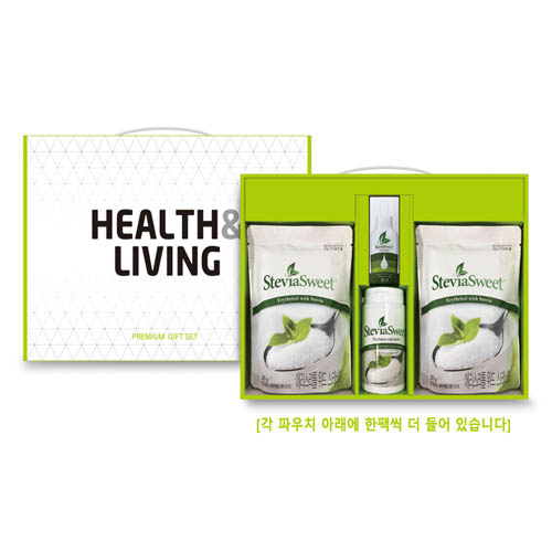 스테비아 스위트 6종 선물세트 (액상 30ml + 용기 240g + 파우치 200g x 4팩)