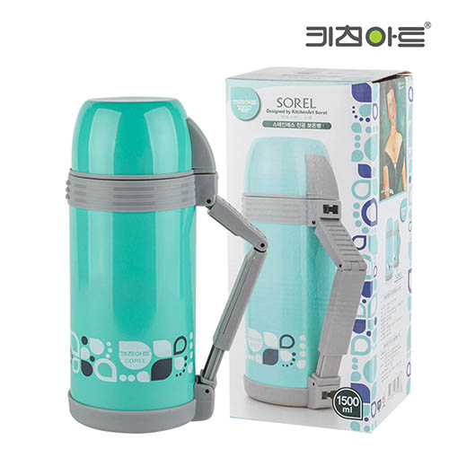 키친아트 스테인레스 보온병 1500ml (민트)