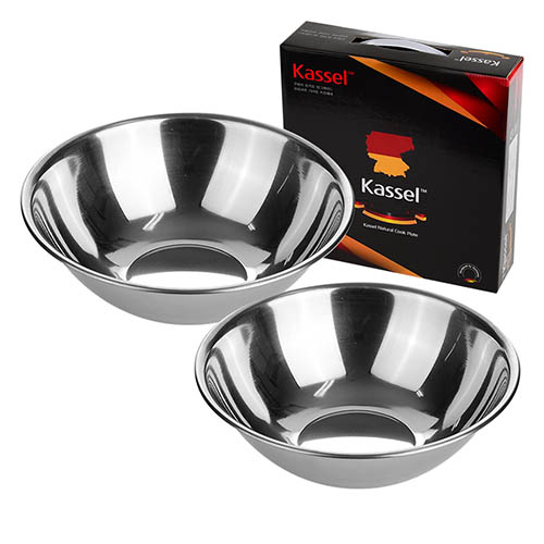 [Kassel] 카셀 국내생산 퓨어스텐 다용도볼 2종세트 (26cm+28cm)
