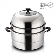[리빙아트] 제로 스텐 36cm 3단 찜기