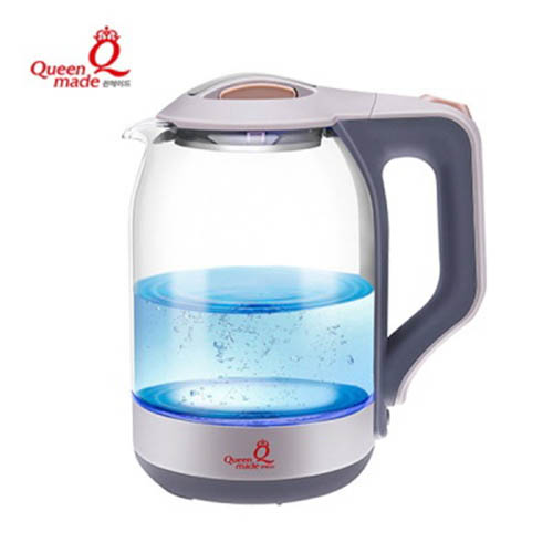 퀸메이드 클리어 유리 무선 주전자 QM-600S