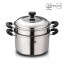 [리빙아트] 제로 스텐 24cm 2단 찜솥