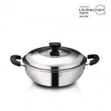 [리빙아트] 제로 스텐 26cm 찜 전골 냄비