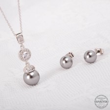예노 스와로브스키 진주 스톤 2종세트 그레이 YMS8F9007-1PG