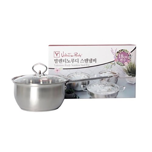 발렌티노루디 인덕션 스텐냄비 편수 18cm